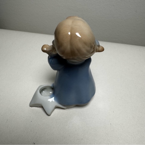 Vintage Set of 4 Colonial Japan Mini Candle Holders Angel Playing Instruments - Picture 6 of 13